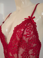 Love In Lace Bodysuit | Red
